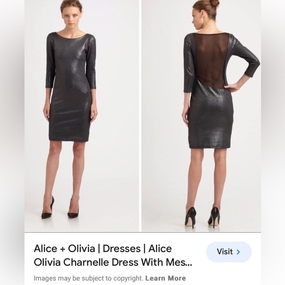 Alice + Olivia metallic dress size 2 - Picture 1 of 6